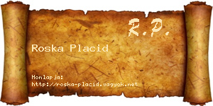 Roska Placid névjegykártya